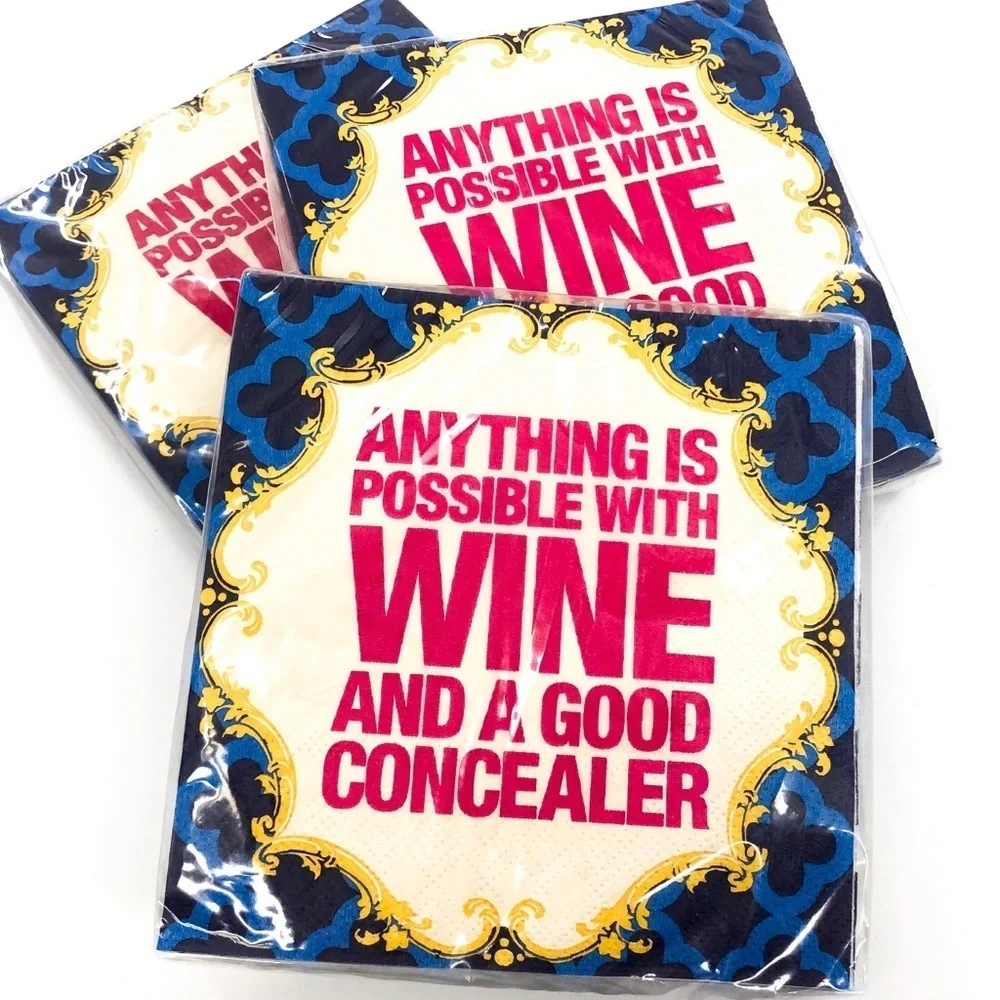 🌷SET OF 3 Wine Cocktail Napkins